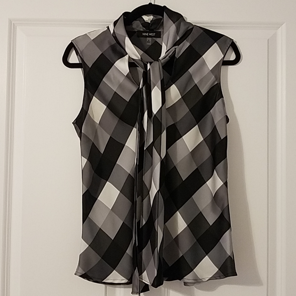 • Nine West • Tie Front Career Blouse
